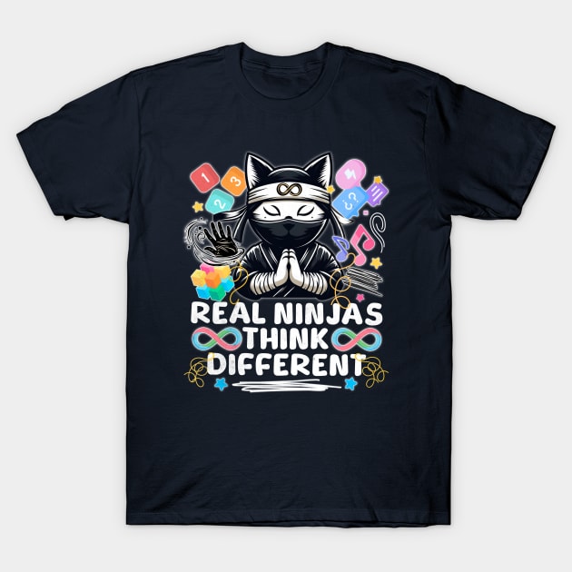 Autistic Child for Cat Ninja T-Shirt by alcoshirts